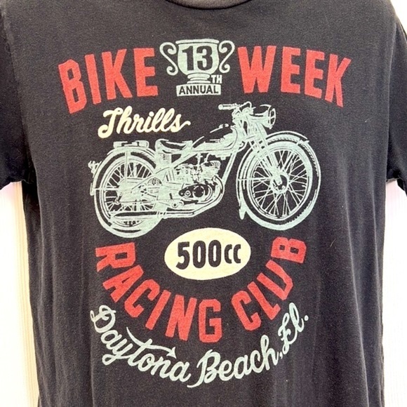 Lucky Brand - Bike Week Racing Club 500cc Motorcycle Daytona Beach Graphic T Med - Picture 6 of 9